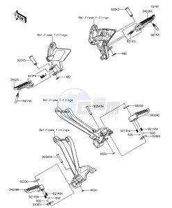 Z1000 ABS ZR1000GGF FR GB XX (EU ME A(FRICA) drawing Footrests