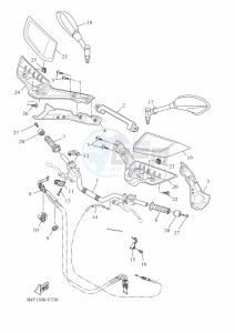 TRACER 7 MTT690-U (B5T3) drawing STEERING HANDLE & CABLE