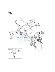 NINJA_ZX-6R_ABS ZX636FDF FR GB XX (EU ME A(FRICA) drawing Front Fender(s)