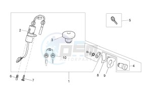 V7 Racer 750 drawing Lock hardware kit