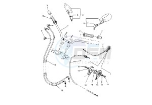 BT BULLDOG 1100 drawing STEERING HANDLE - CABLE