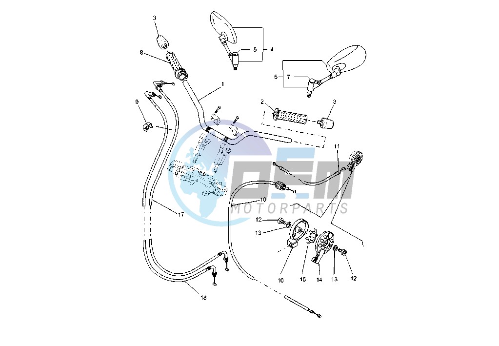 STEERING HANDLE - CABLE