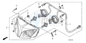 CBF1000T9 Europe Direct - (ED) drawing HEADLIGHT