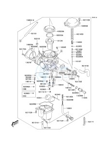 KSF 400 A [KFX400) (A1-A3) [KFX400) drawing CARBURETOR -- A2- -