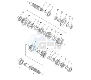 YZ LC 250 drawing TRANSMISSION