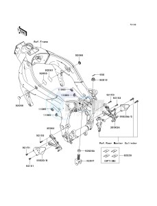 ZX 600 P [NINJA ZX-6R] (7F-8FA) P8FA drawing FRAME FITTINGS-- FRONT- -