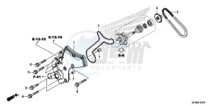 CTX1300AE CTX1300A UK - (E) drawing WATER PUMP COVER