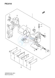 GSR600 (E2) drawing REAR CALIPER (GSR600AK7 UAK7 AK8 UAK8 AK9 UAK9 AL0 UAL0)