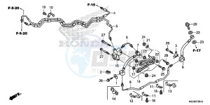 VFR1200XDE CrossTourer - VFR1200X Dual Clutch 2ED - (2ED) drawing BRAKE HOSE