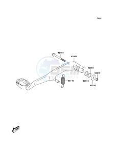 KFX400 KSF400A6F EU drawing Brake Pedal