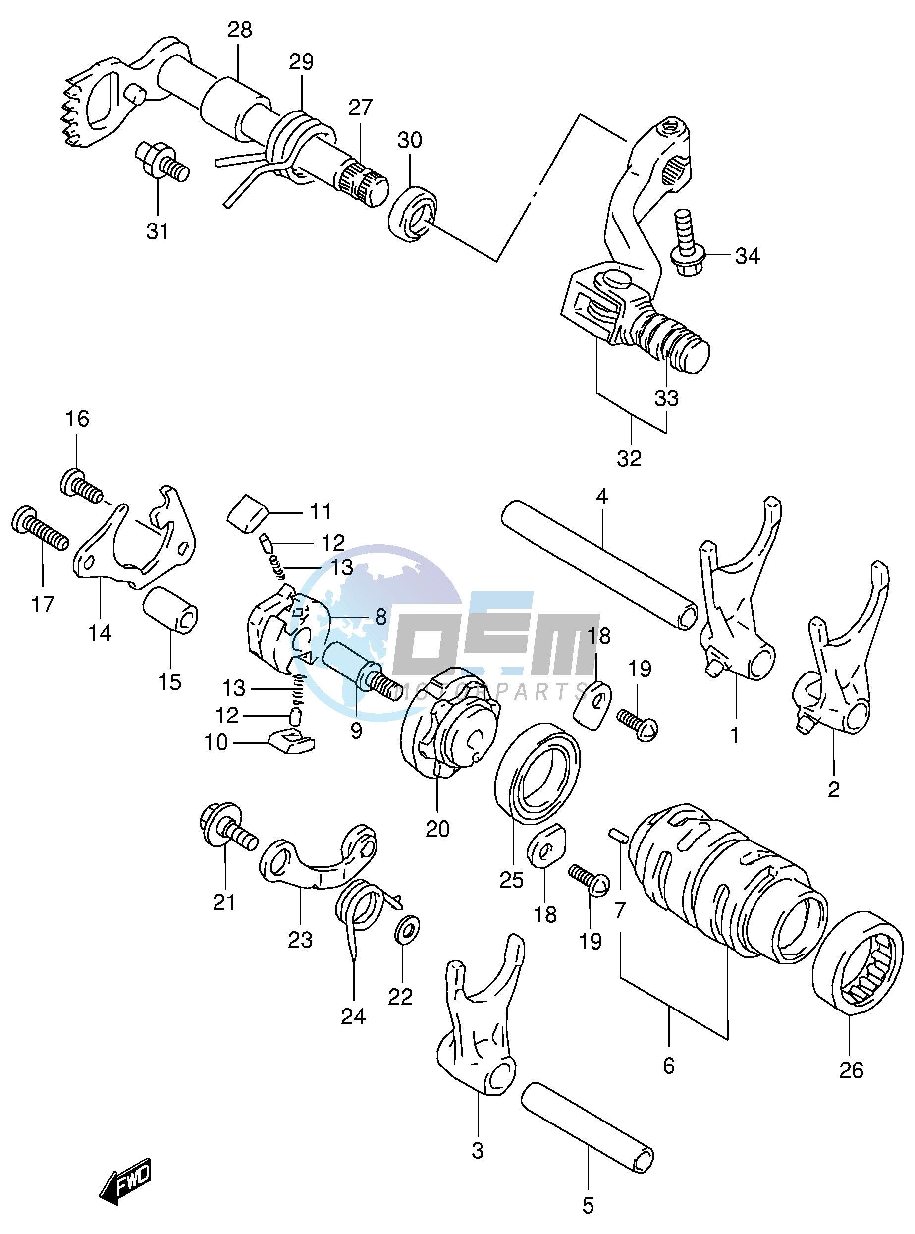 GEAR SHIFTING (MODEL T V)