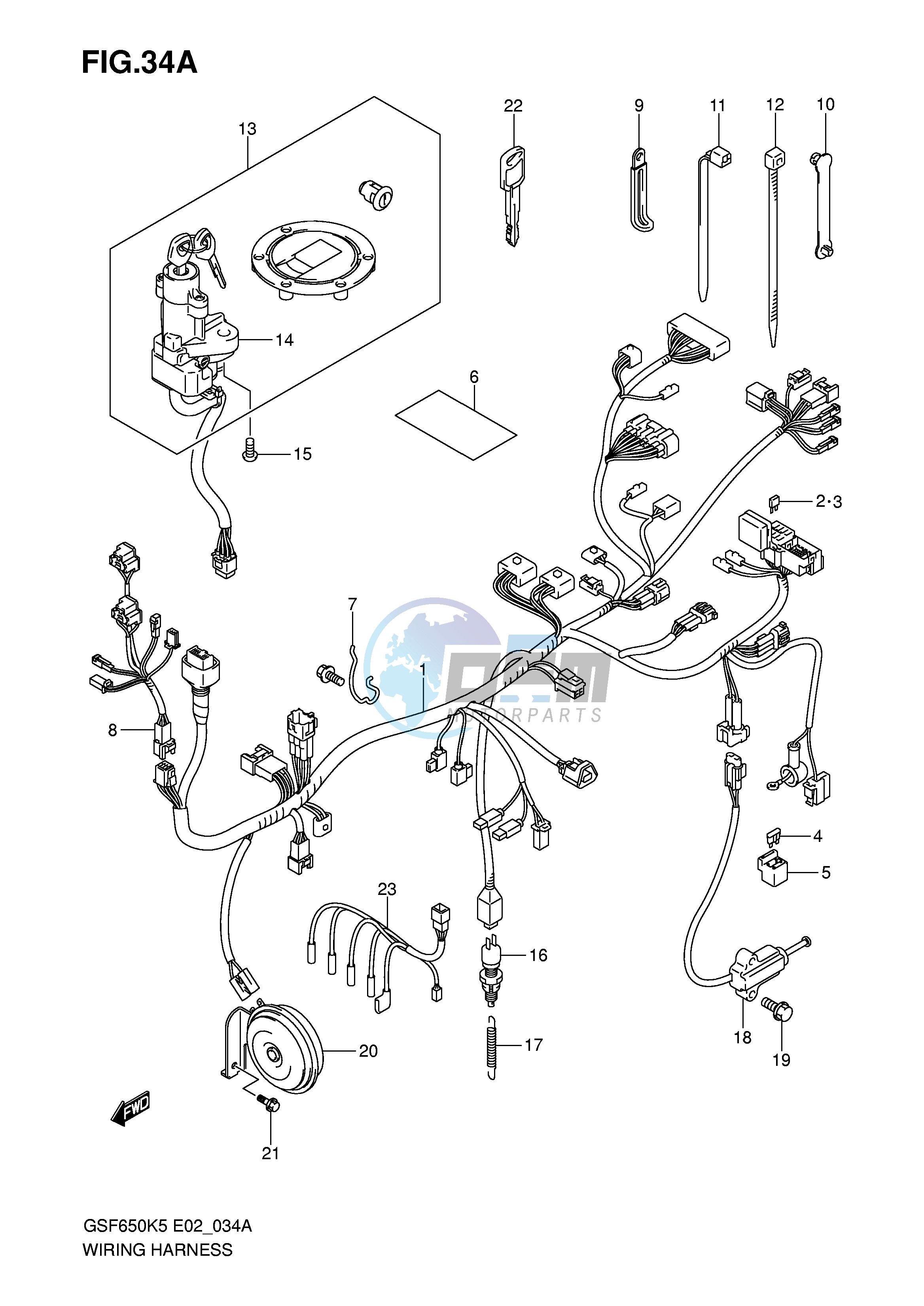 WIRING HARNESS (GSF650SAK5 SAK6 SUAK5 SUAK6)