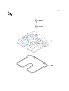 KLX 250 D [KLX250R] (D2-D4) [KLX250R] drawing CYLINDER HEAD COVER