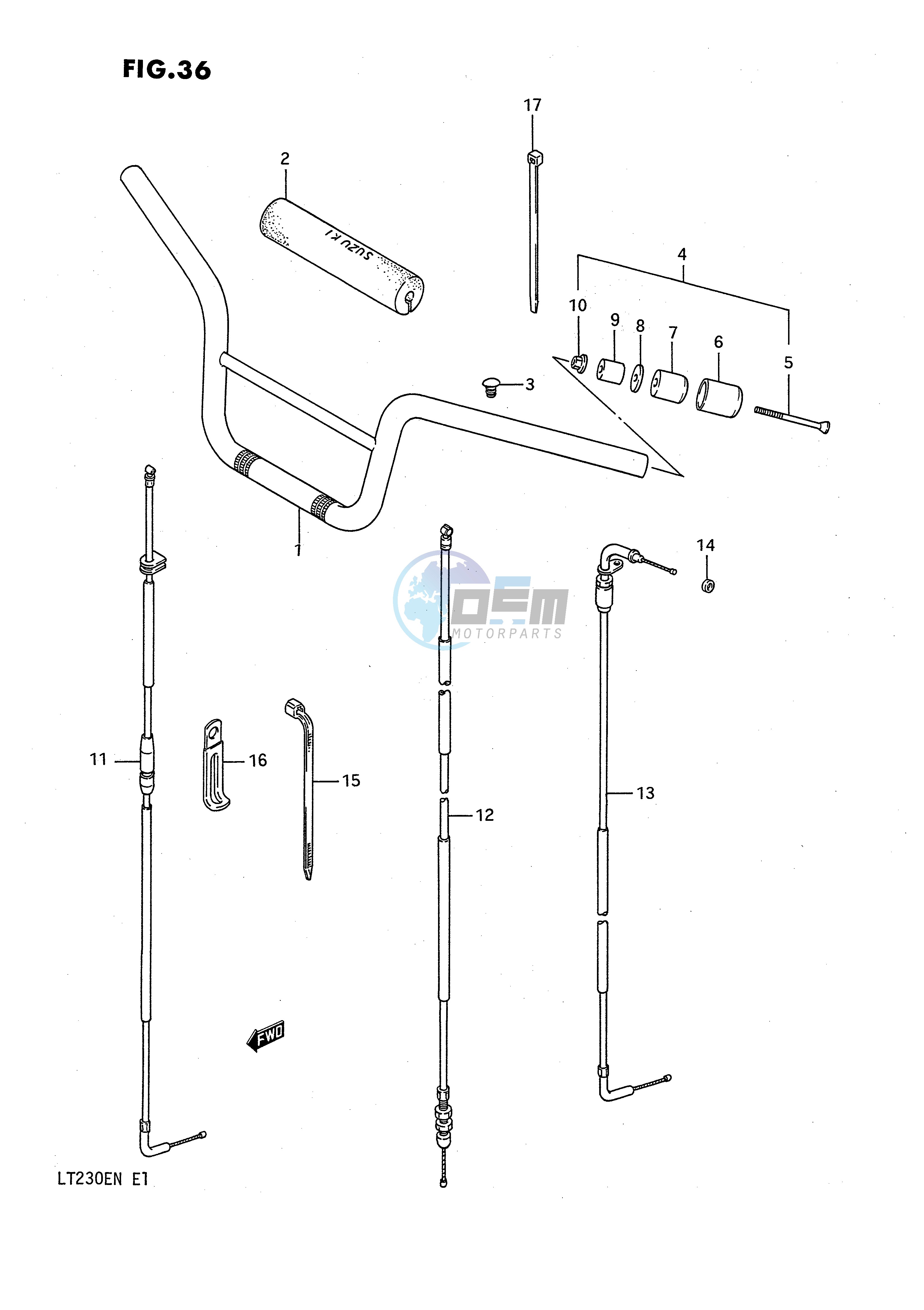 HANDLEBAR - CONTROL CABLE