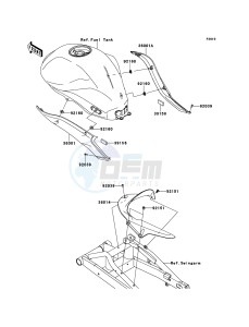 ER-6f ABS EX650D9F GB XX (EU ME A(FRICA) drawing Side Covers/Chain Cover