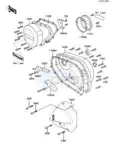 KZ 440 G (G1) drawing ENGINE COVERS