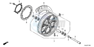 NC750SAE NC750SA ED drawing FRONT WHEEL