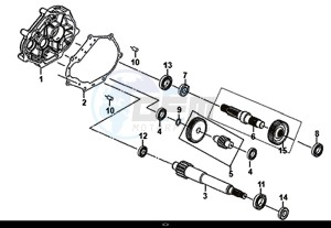 MIO 50I (25 KM/H) (FS05W1-NL) (E4) (L8-M0) drawing MISSION CASE-DRIVE SHAFT