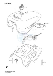 VZR1800 (E2) INTRUDER drawing FUEL TANK (VZR1800K8 U2K8 NK8 NU2K8)