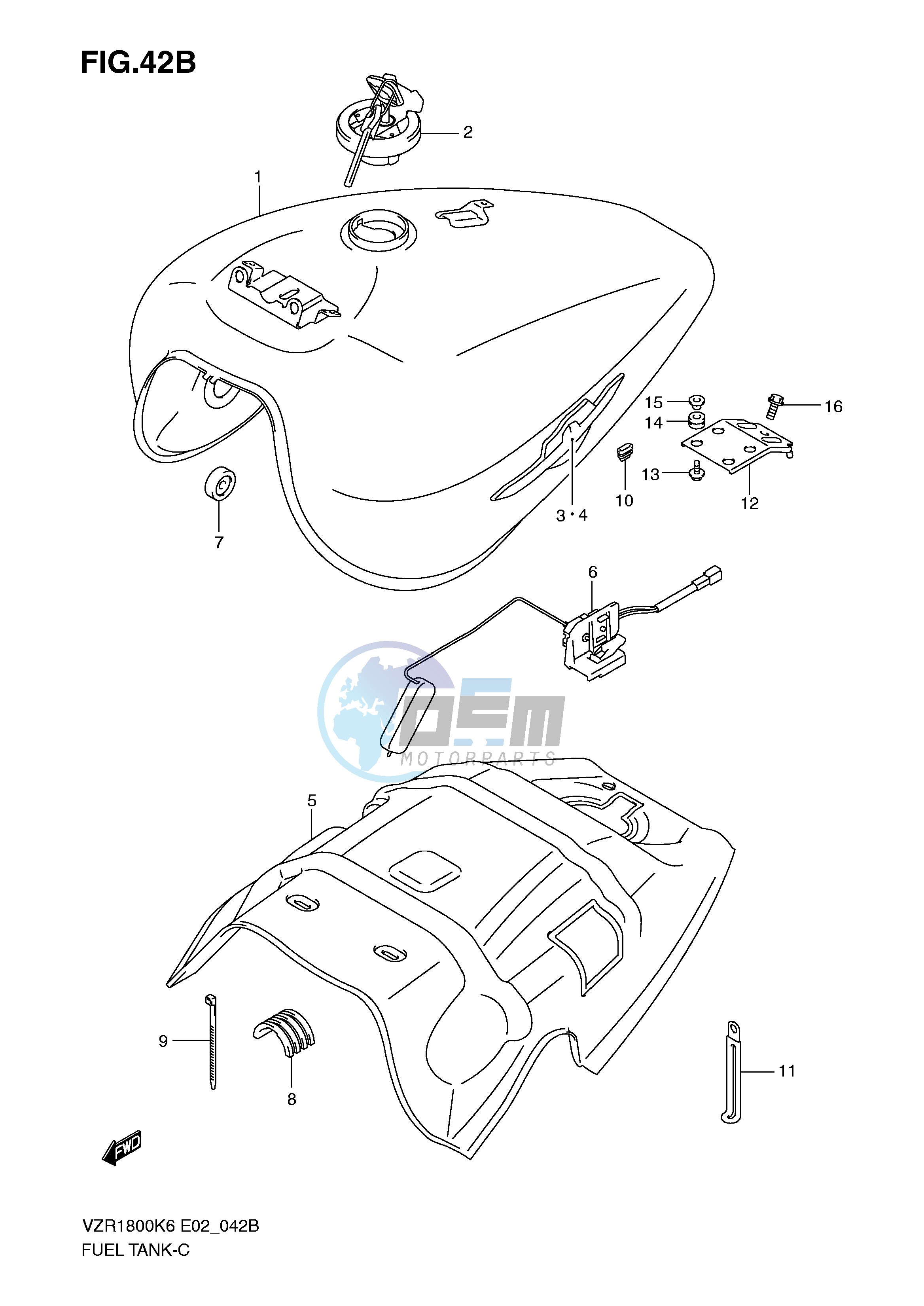 FUEL TANK (VZR1800K8 U2K8 NK8 NU2K8)