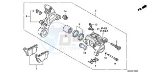 CBR1000RR9 Europe Direct - (ED / TRI) drawing REAR BRAKE CALIPER