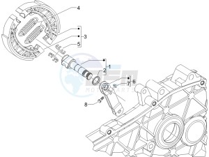 LX 150 4T ie USA drawing Rear brake - Brake jaw