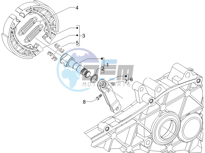 Rear brake - Brake jaw