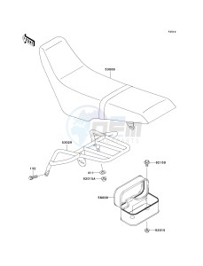 KLX 250 H [KLX250S] (H6F-H7F) H7F drawing SEAT