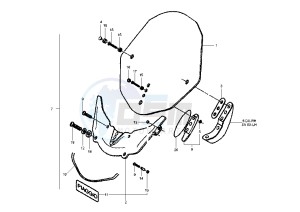 X9 EVOLUTION 125 drawing Windshield