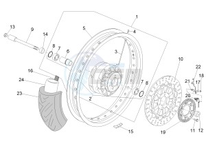 V7 II Stornello ABS 750 (USA) drawing Front wheel I