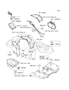 KVF650_4X4 KVF650FCS EU GB drawing Labels