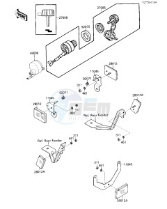 KSF 250 A [MOJAVE 250] (A1-A2) [MOJAVE 250] drawing IGNITION SWITCH