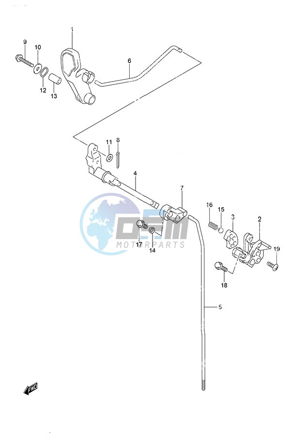 Clutch Rod Non-Remote Control