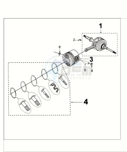 KISBEE 50 A SLN drawing CRANKSHAFT AND PISTON