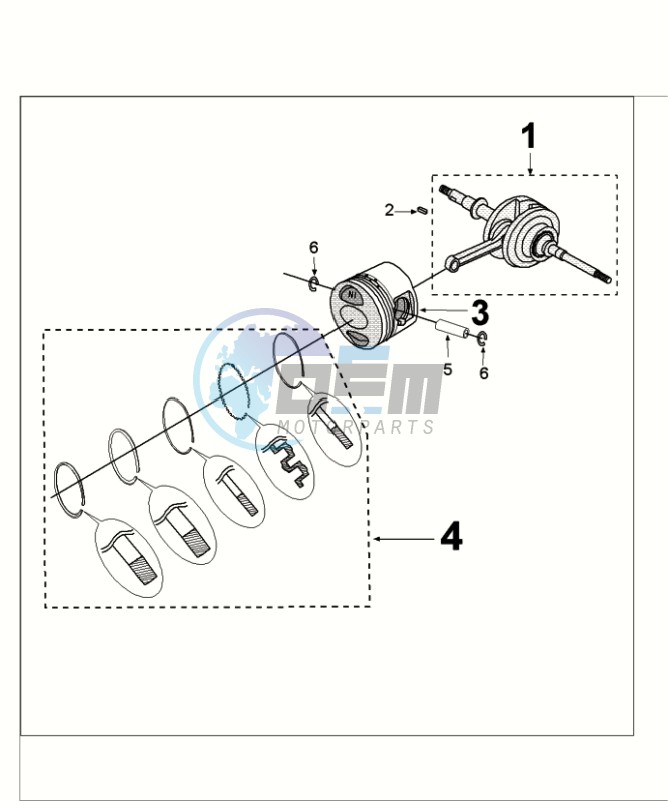 CRANKSHAFT AND PISTON