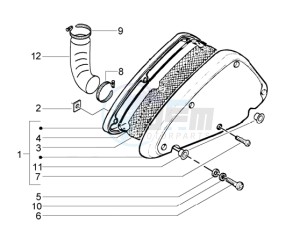 Liberty 125 la poste drawing Air Cleaner