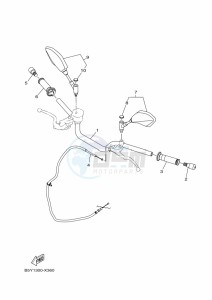 MT-10 MTN1000D (BGG6) drawing STEERING HANDLE & CABLE