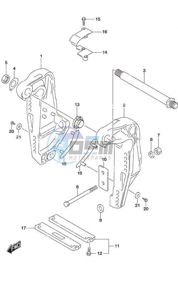 Clamp Bracket w/Transom (L)