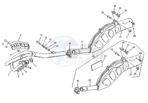 W16 500 drawing EXHAUST SYSTEM