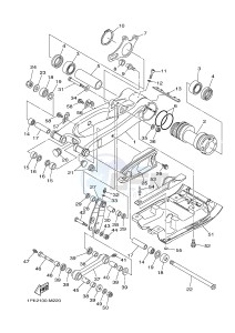 YFM700R YFM700RSE RAPTOR 700R (1VSA 1VSB 1VSC) drawing REAR ARM