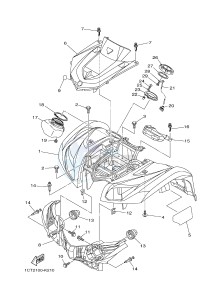 YFM450FWAD YFM450PHE GRIZZLY 450 EPS (2LC6 2LC7) drawing FRONT FENDER