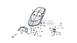 GTS 300i ABS drawing DOUBLE SEAT