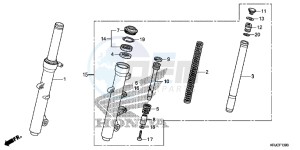 FES125AC drawing FRONT FORK