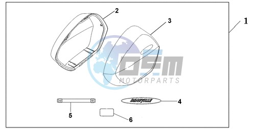 KIT, BIG PANNIER LID NH-138 SHASTA WHITE