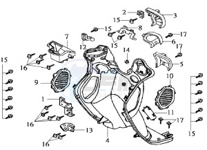 JOYRIDE 125 E2 drawing COWLING INNER FR PLATE