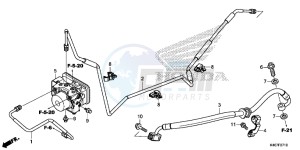 NSS125ADF Forza 125 - NSS125AD UK - (E) drawing REAR BRAKE HOSE/ BRAKE PIPE (ABS)