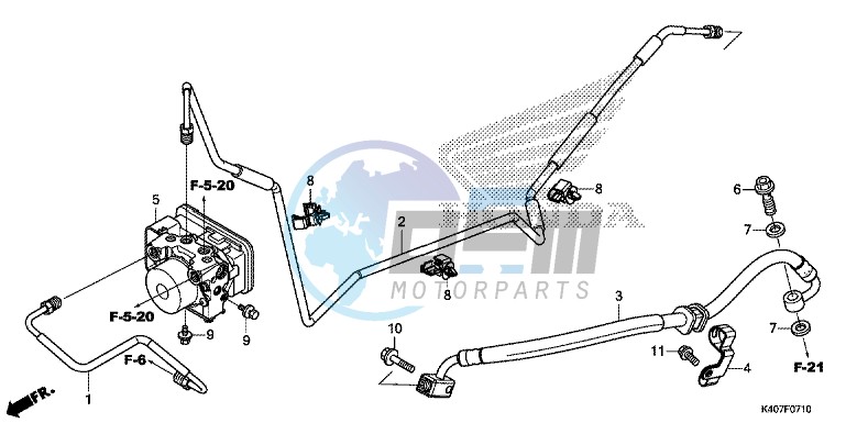 REAR BRAKE HOSE/ BRAKE PIPE (ABS)