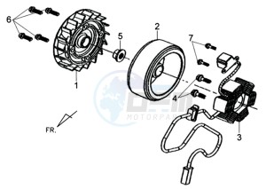 X'PRO 50 25KMH (L8) NL EURO4 drawing MAGNETO / FLYWHEEL