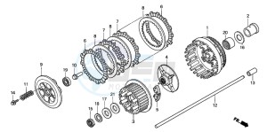 VTX1300S drawing CLUTCH