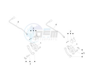 Wi-Bike Uni Mech Comfort 2016-2017 (EMEA) drawing Brakes pipes - Calipers